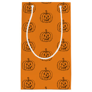 Svartvit orange Halloween jack o lantern gynnar