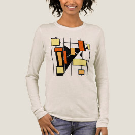 Svartvit Orange i gult, former MCM-liknande konst T Shirt