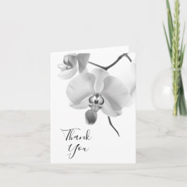 Svartvit Orchids Tack Kort