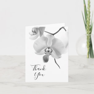Svartvit Orchids Tack Kort