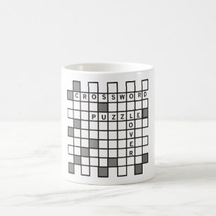Svartvit ord-pussel kor Älskare Kaffemugg