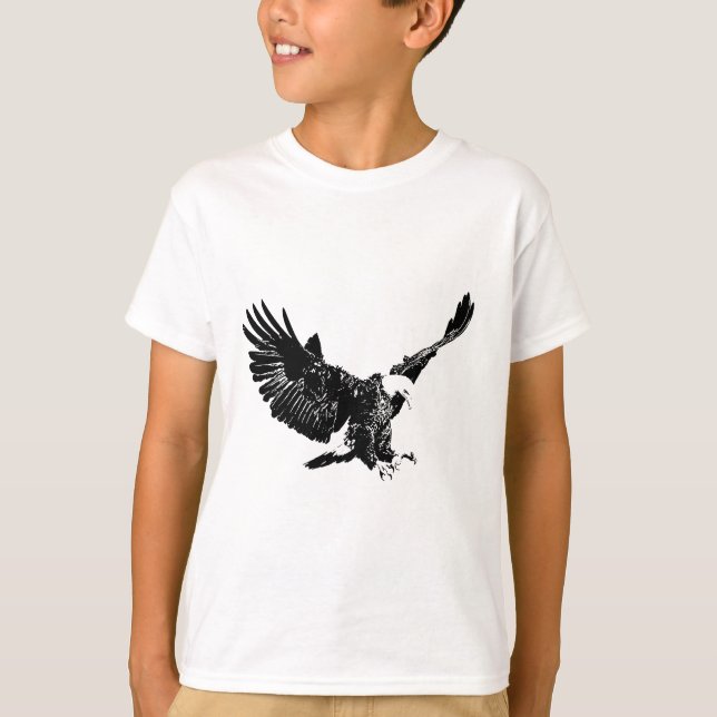 Svartvit öring tee shirt (Framsida)