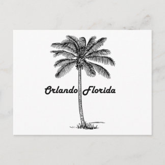Svartvit Orlando & Handflatan design Vykort