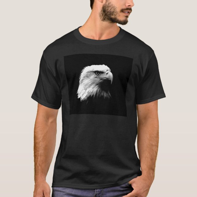Svartvit Örn T-shirt (Framsida)