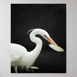 Svartvit öron Tropical Printable Art Poster