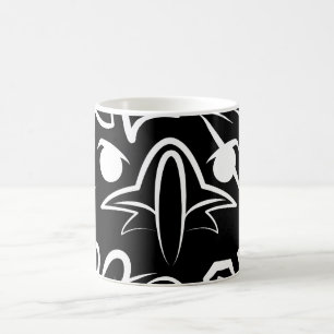 Svartvit ört kaffemugg