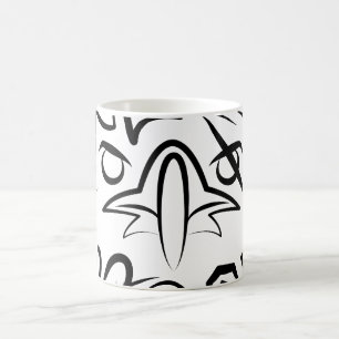 Svartvit ört kaffemugg