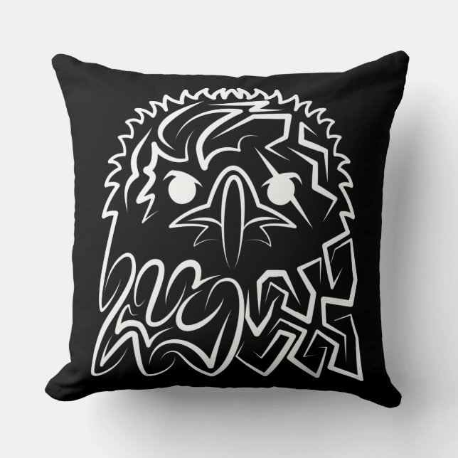 Svartvit ört kudde (Framsida)