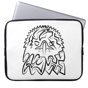 Svartvit ört laptop fodral