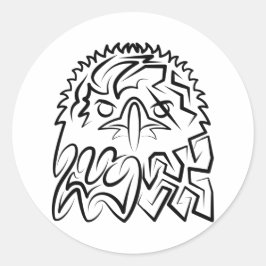 Svartvit ört runt klistermärke