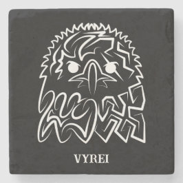 Svartvit ört stenunderlägg