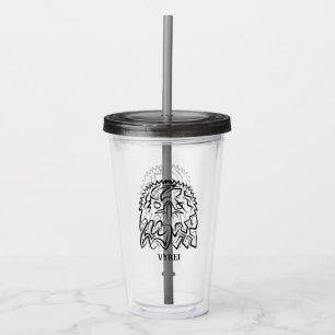 Svartvit ört take away mugg