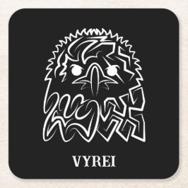 Svartvit ört underlägg papper kvadrat