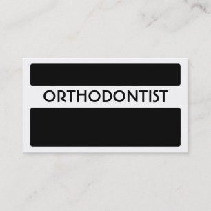 Svartvit Orthodontist, enkla affärskort Visitkort