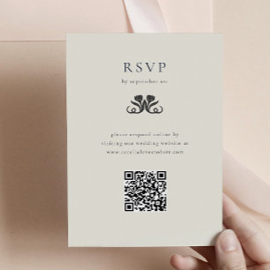 Svartvit OSA med QR-kodhöljeskort Tilläggskort