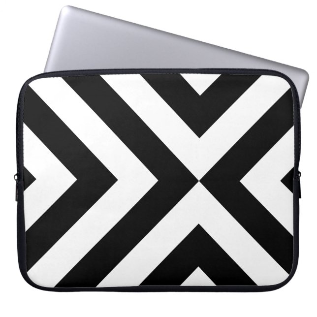 Svartvit ost laptop sleeve (Framsidan)