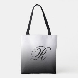 Svartvit över vilken Färg som helst med Monogram Tygkasse
