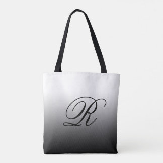 Svartvit över vilken Färg som helst med Monogram Tygkasse