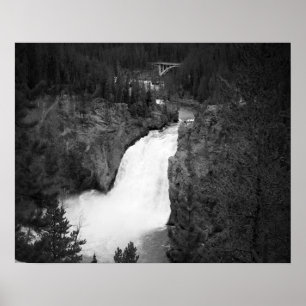 Svartvit överdel av gulsten 16 x 20 poster