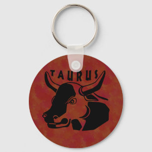 Svartvit Oxen Keychain Nyckelring