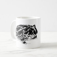 Svartvit Pacman mugg