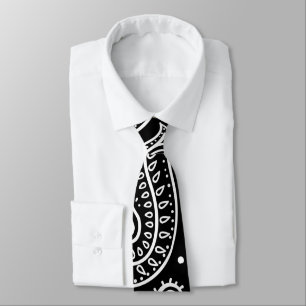 Svartvit paisley design slips