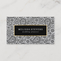 Svartvit Paisley Guld-accent