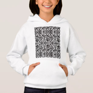 svartvit paisley mönster t shirt