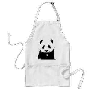Svartvit Panda Förkläde