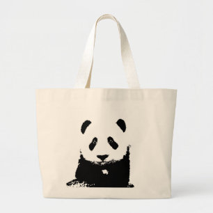 Svartvit Panda Jumbo Tygkasse