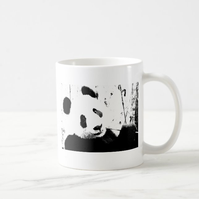 Svartvit Panda Kaffemugg (Höger)