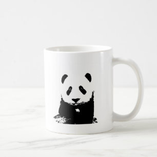 Svartvit Panda Kaffemugg