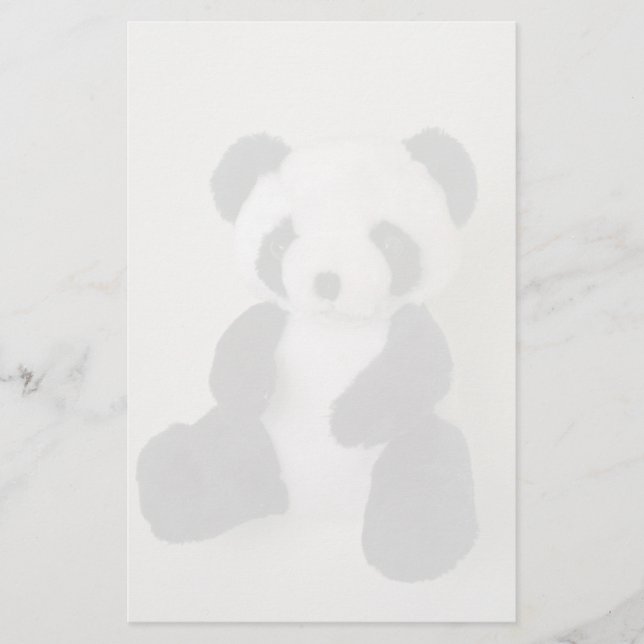 Svartvit Panda leksak Brevpapper (Framsida)