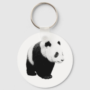 Svartvit Panda Nyckelring