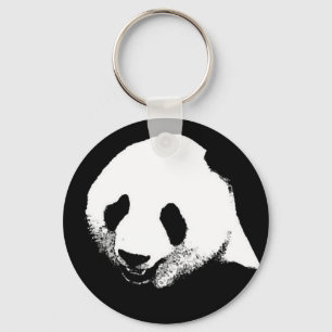 Svartvit Panda Nyckelring