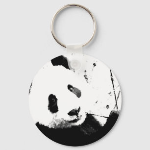 Svartvit Panda Nyckelring