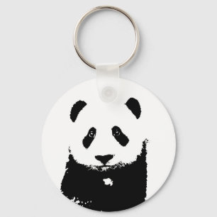 Svartvit Panda Nyckelring