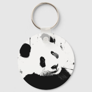 Svartvit Panda Nyckelring
