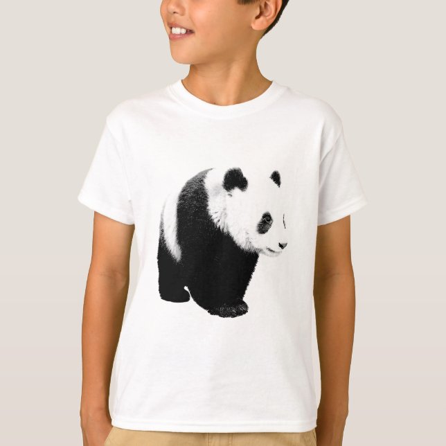 Svartvit Panda T-shirt (Framsida)