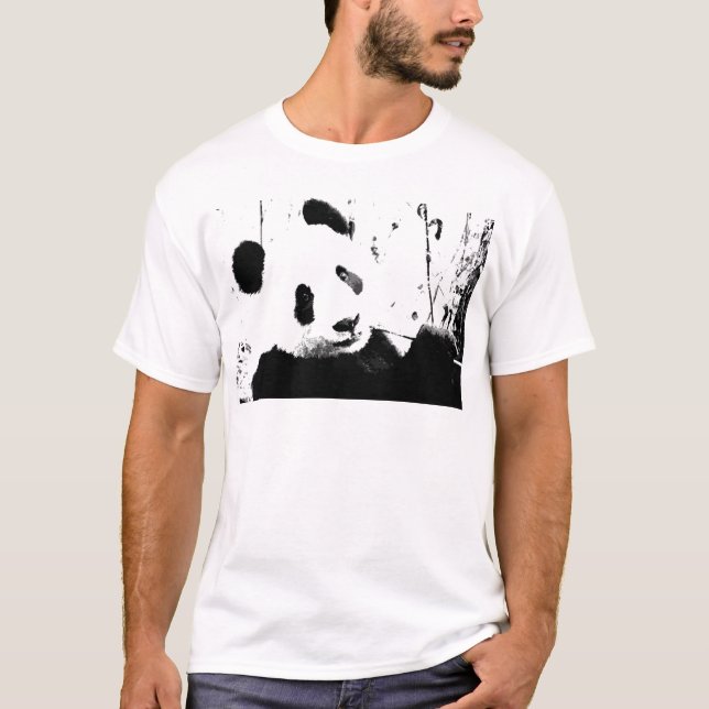 Svartvit Panda T-shirt (Framsida)
