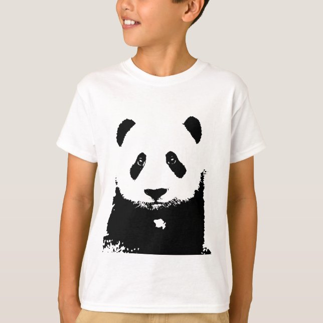 Svartvit Panda T-shirt (Framsida)