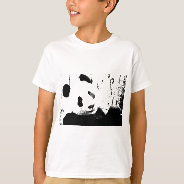 Svartvit Panda Tee (Framsida)