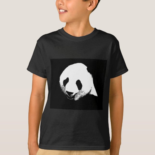 Svartvit Panda Tee (Framsida)