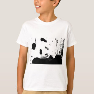 Svartvit Panda Tee Shirt