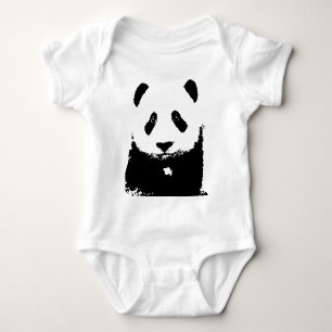 Svartvit Panda Tee Shirt