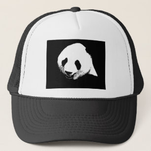 Svartvit Panda Truckerkeps