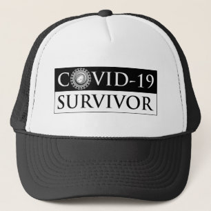 Svartvit pandemi Coronavirus Covid- 19 Survivor Keps