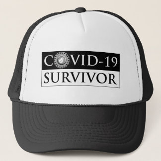 Svartvit pandemi Coronavirus Covid-19 Survivor Keps