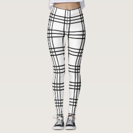 Svartvit parfymisk Coola Play Tartan Leggings