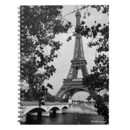 Svartvit Paris anteckningsbok
